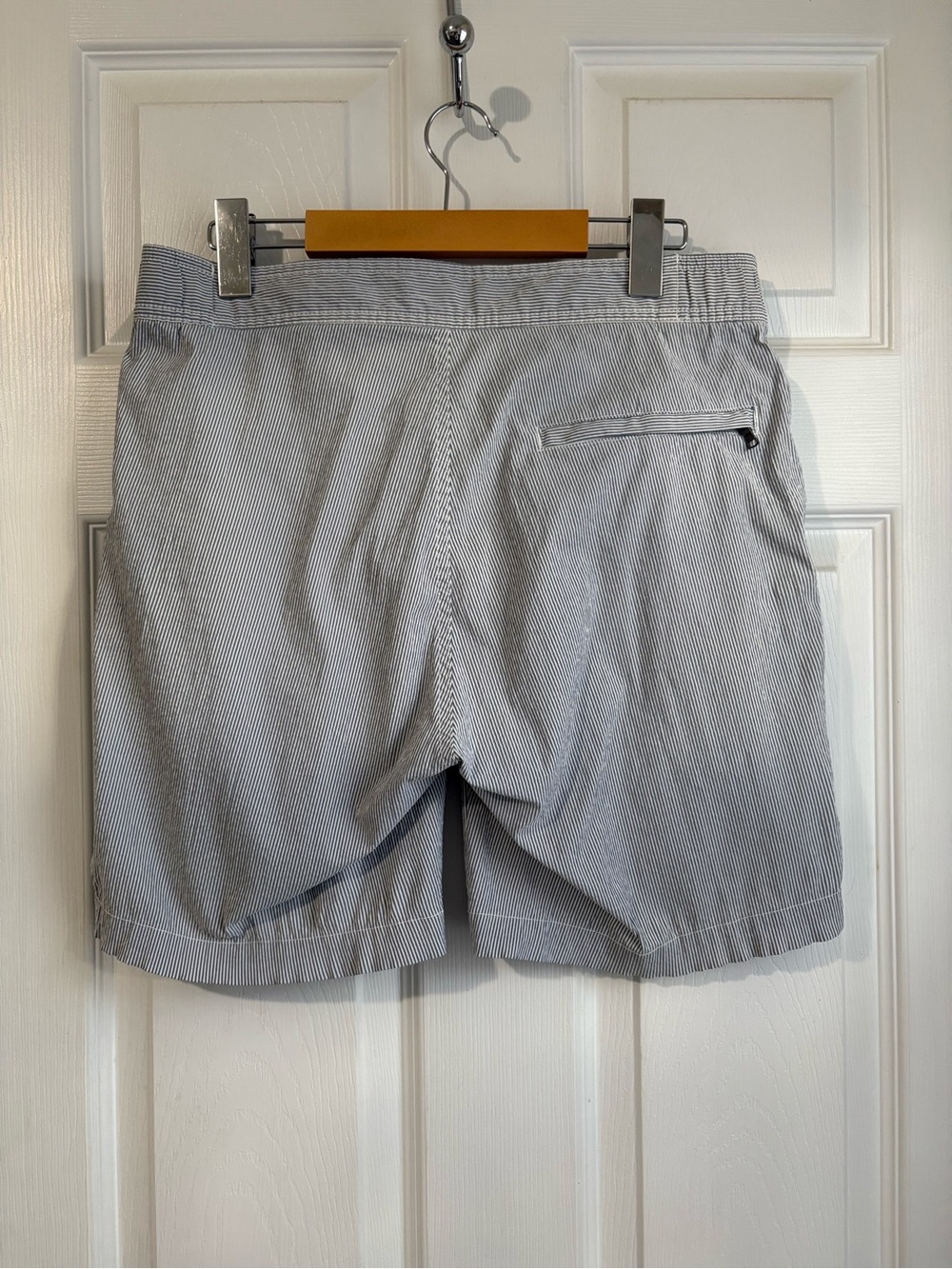 Onia Charles Striped Swim Trunks Navy White Size S - Picture 2 of 7